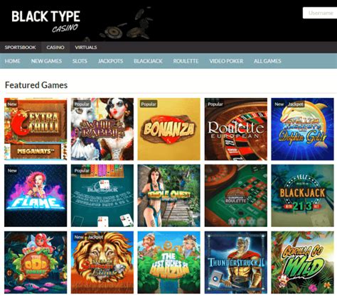 Black type casino mobile